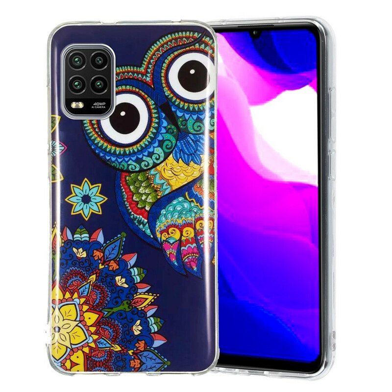 Kuori Xiaomi Mi 10 Lite Fluoresoiva Pöllön Mandala