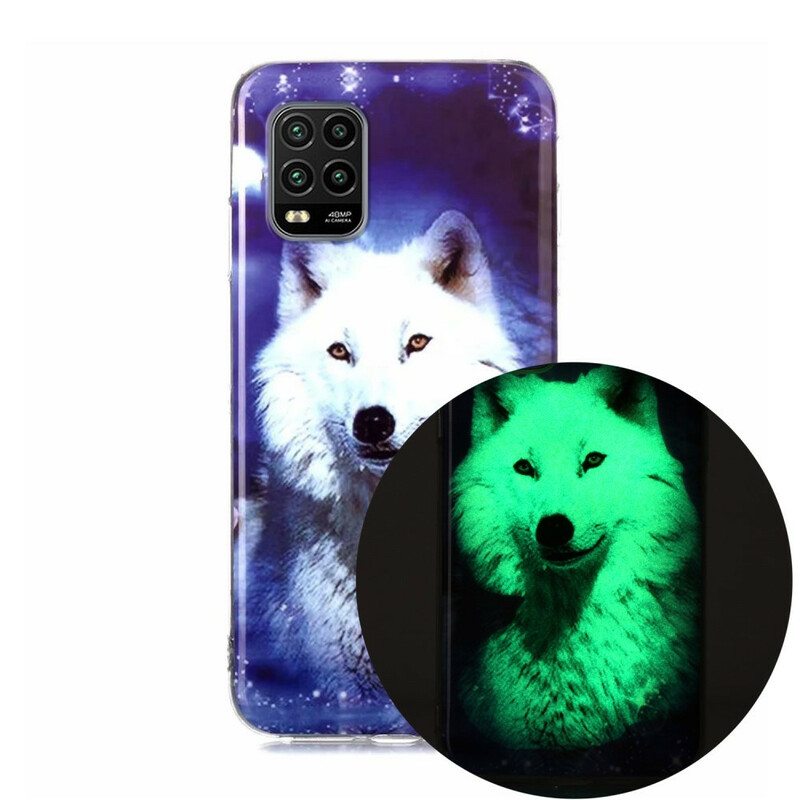 Kuori Xiaomi Mi 10 Lite Fluoresoiva Wolf-sarja