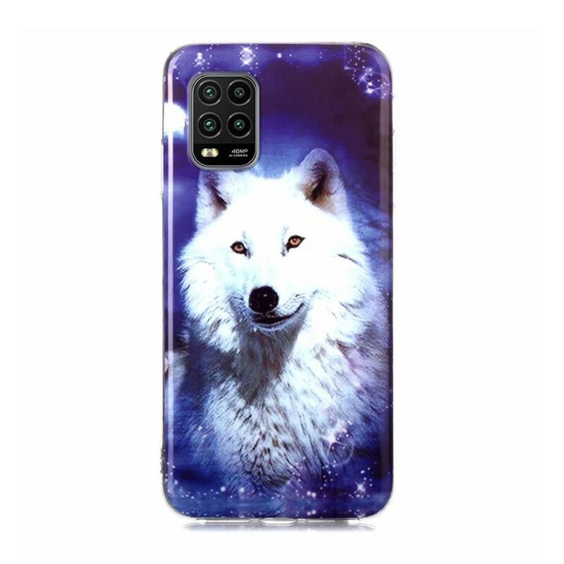 Kuori Xiaomi Mi 10 Lite Fluoresoiva Wolf-sarja