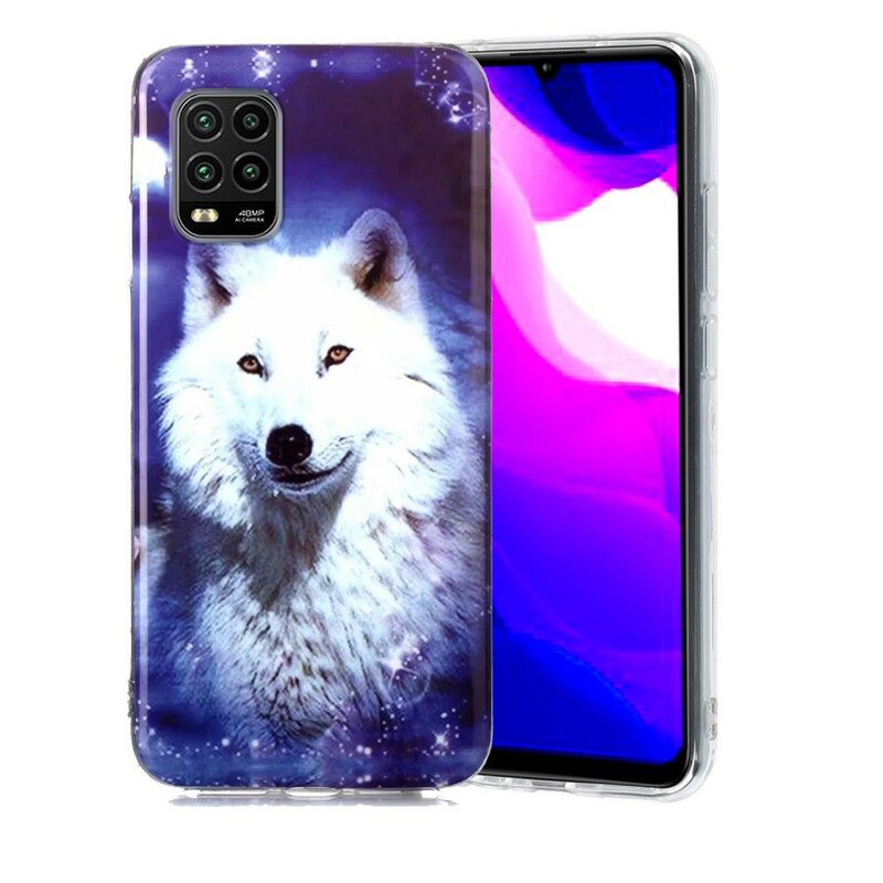 Kuori Xiaomi Mi 10 Lite Fluoresoiva Wolf-sarja