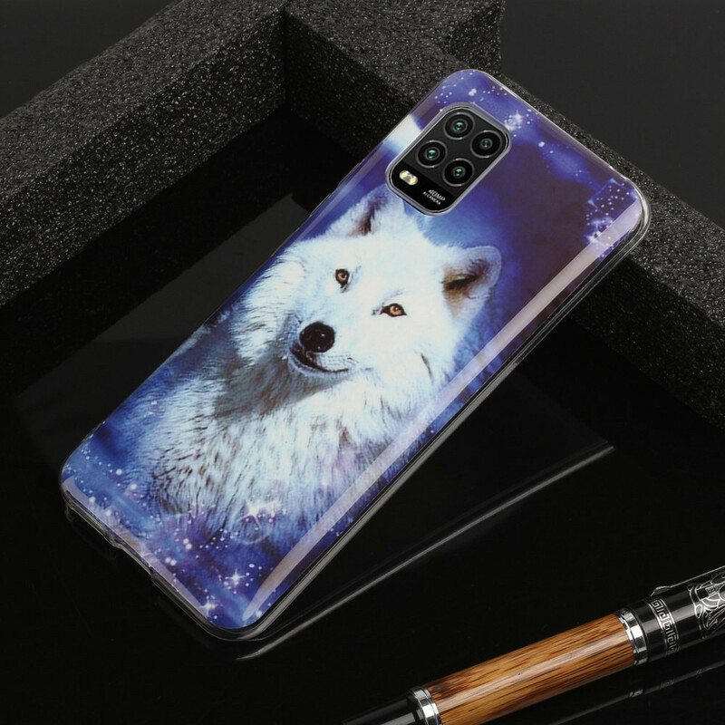 Kuori Xiaomi Mi 10 Lite Fluoresoiva Wolf-sarja