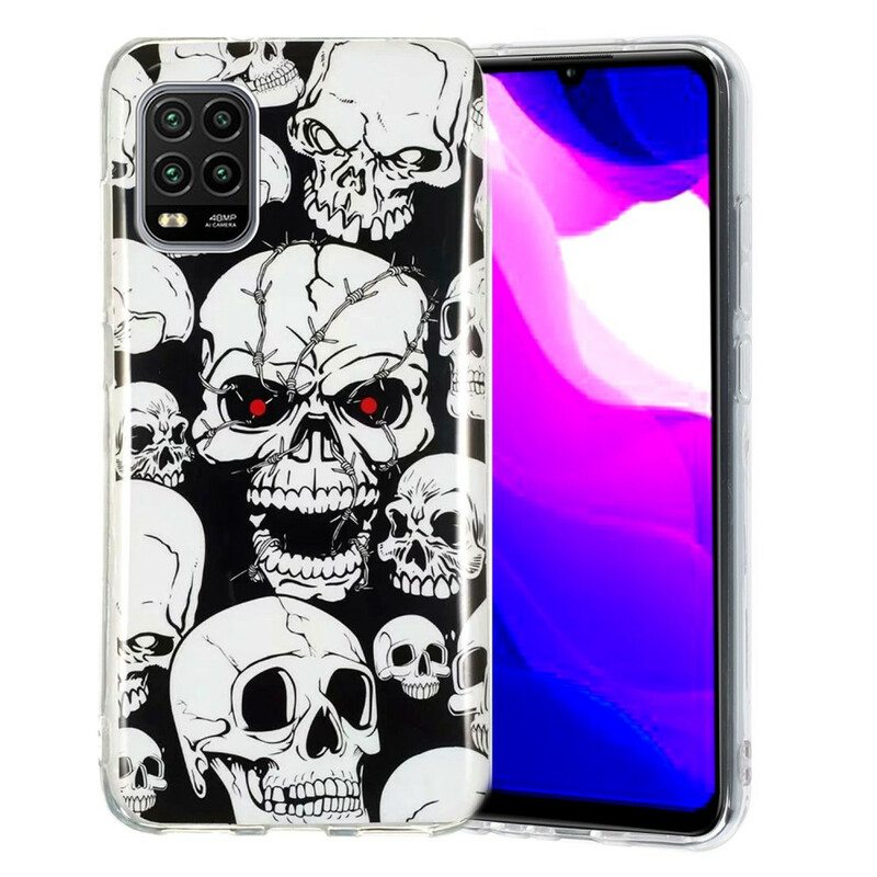 Kuori Xiaomi Mi 10 Lite Varoitus Fluoresoivat Kallot