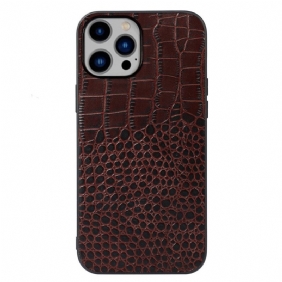 Case iPhone 14 Plus Aito Crocodile Texture -nahka