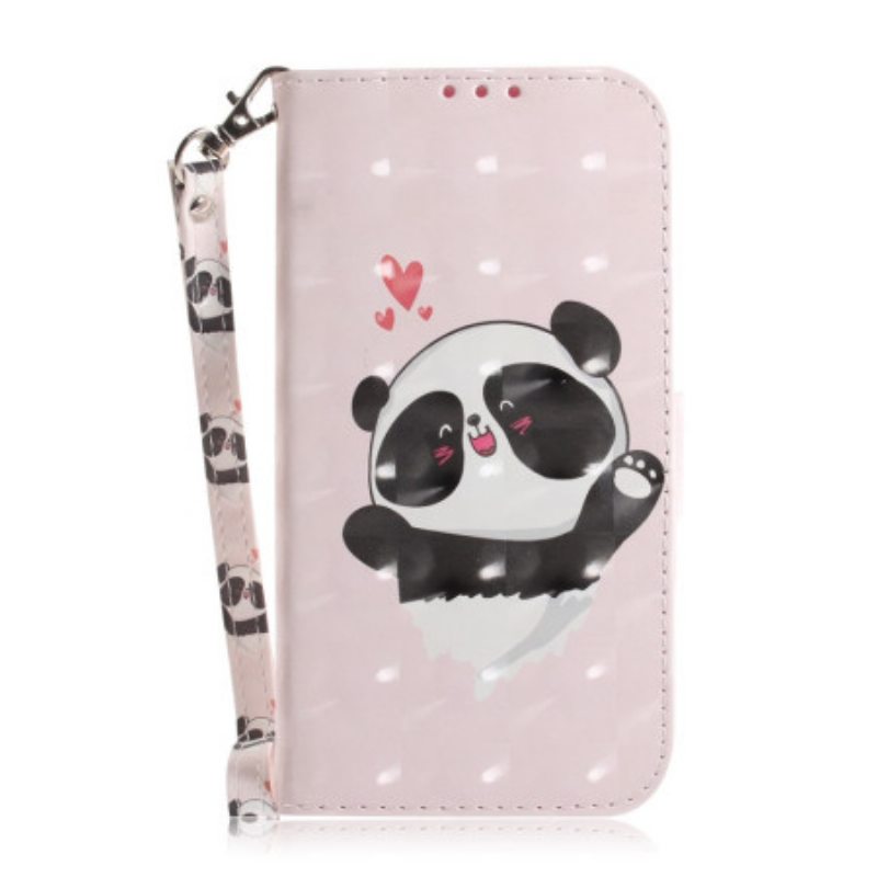 Kotelot iPhone 14 Plus Suojaketju Kuori Strappy Panda