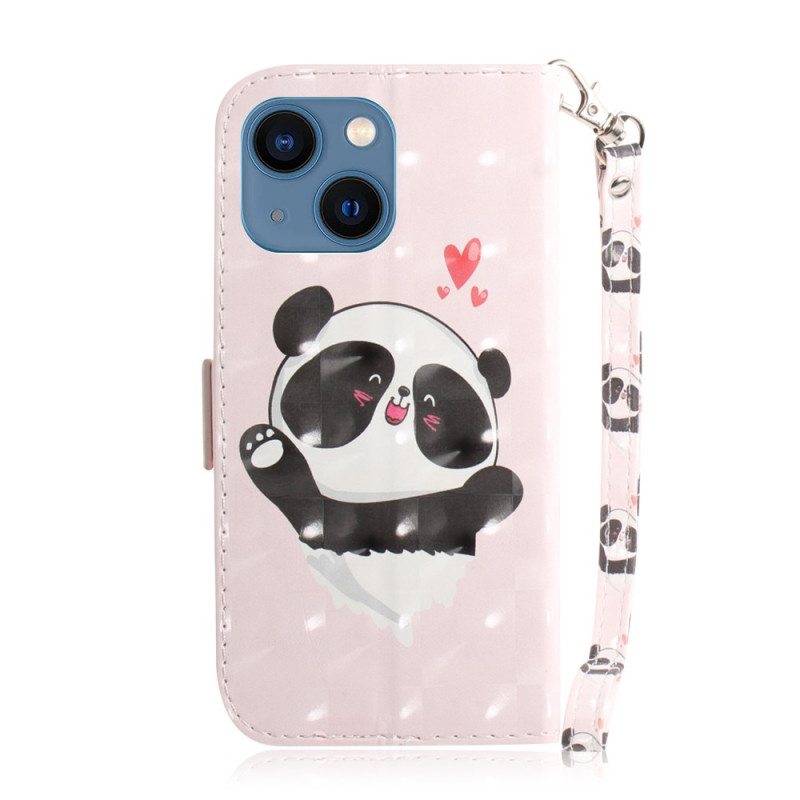 Kotelot iPhone 14 Plus Suojaketju Kuori Strappy Panda