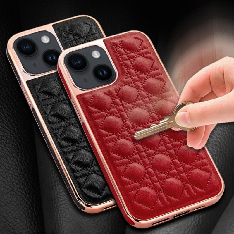 Kuori iPhone 14 Plus Vietao Couture -nahkaefekti