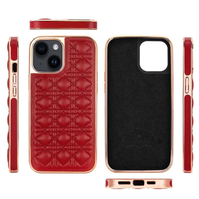 Kuori iPhone 14 Plus Vietao Couture -nahkaefekti