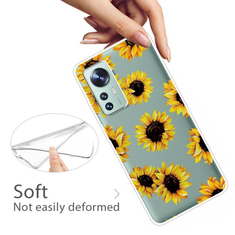 Case Xiaomi 12 / 12X Silikoniset Auringonkukat