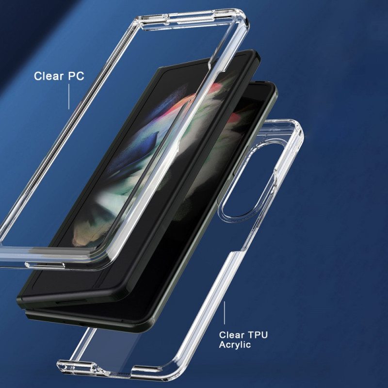 Case Samsung Galaxy Z Fold 3 5G Läpinäkyvät Värilliset Reunat