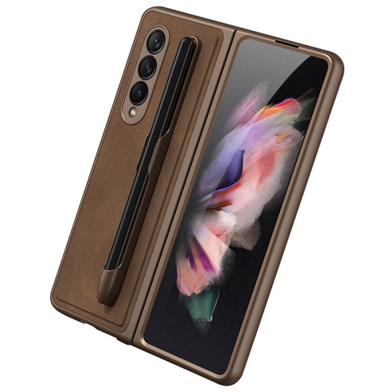 Case Samsung Galaxy Z Fold 3 5G Nahkavaikutteinen Kynäteline Gkk