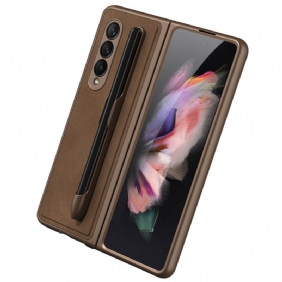 Case Samsung Galaxy Z Fold 3 5G Nahkavaikutteinen Kynäteline Gkk