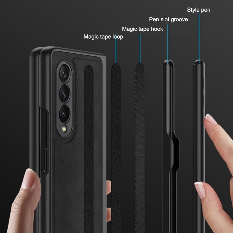 Case Samsung Galaxy Z Fold 3 5G Nahkavaikutteinen Kynäteline Gkk