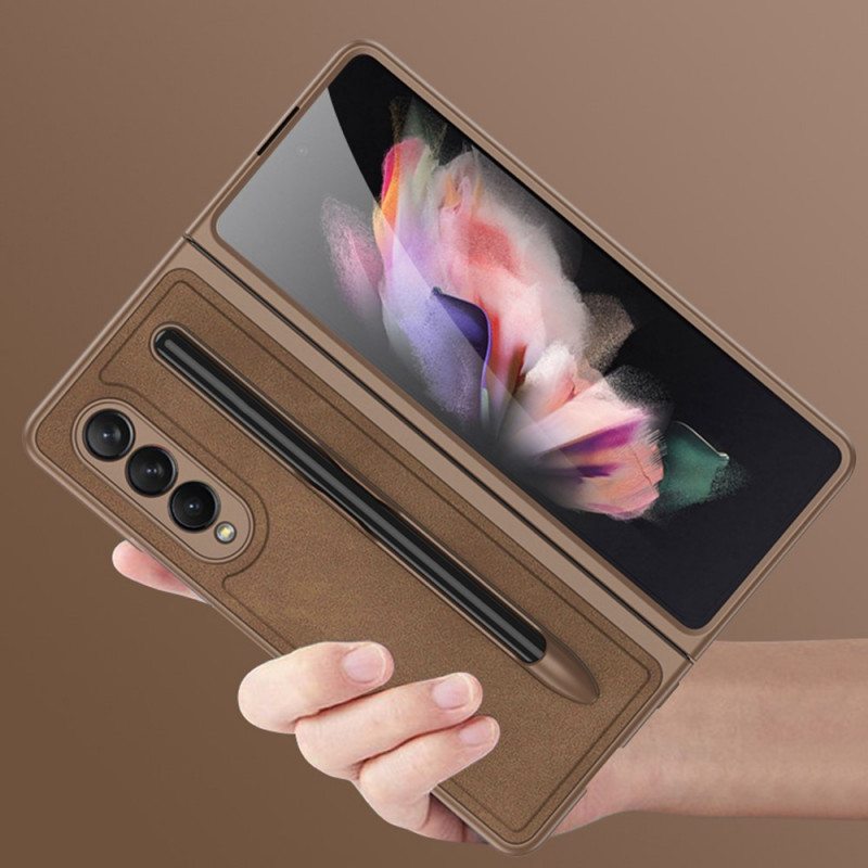 Case Samsung Galaxy Z Fold 3 5G Nahkavaikutteinen Kynäteline Gkk