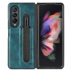 Case Samsung Galaxy Z Fold 3 5G Style Nahkainen Kynäteline Caseneo