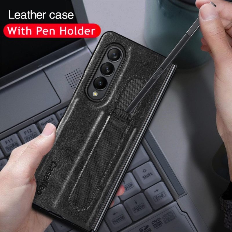 Case Samsung Galaxy Z Fold 3 5G Style Nahkainen Kynäteline Caseneo