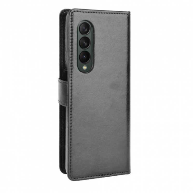 Flip Case Samsung Galaxy Z Fold 3 5G Näyttävä Keinonahka