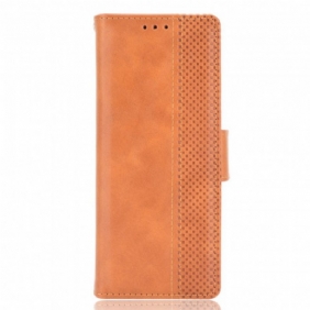 Flip Case Samsung Galaxy Z Fold 3 5G Tyylitelty Nahkaefekti