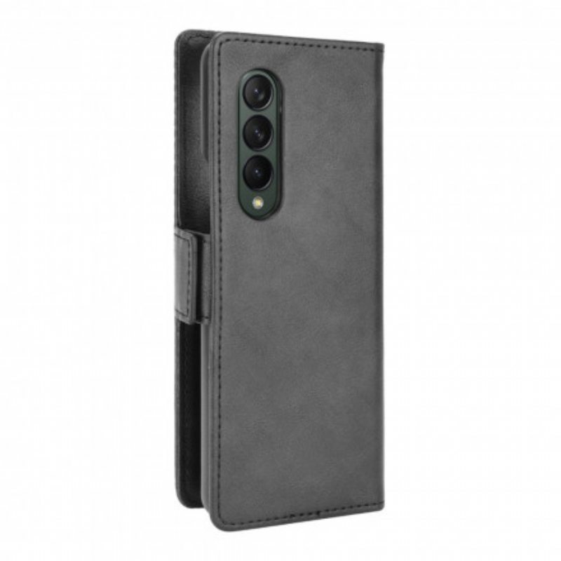 Flip Case Samsung Galaxy Z Fold 3 5G Tyylitelty Nahkaefekti