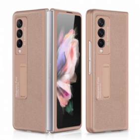 Kuori Samsung Galaxy Z Fold 3 5G Gkk Tuki Litsi Nahkaa