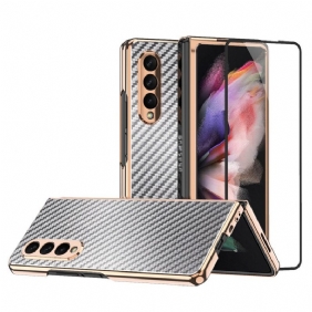 Kuori Samsung Galaxy Z Fold 3 5G Hiilikuitua Näytönsuojalla