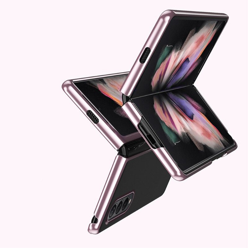 Kuori Samsung Galaxy Z Fold 3 5G Läpinäkyvät Metallityyliset Reunat