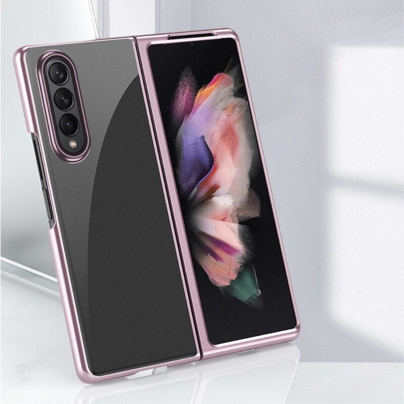 Kuori Samsung Galaxy Z Fold 3 5G Läpinäkyvät Metallityyliset Reunat