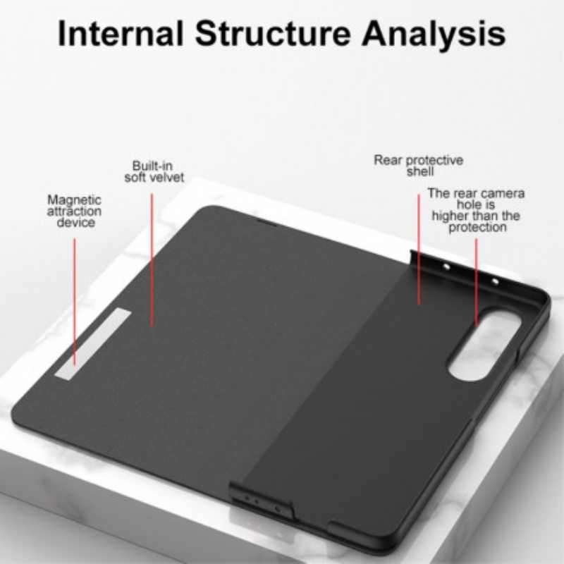 Puhelinkuoret Samsung Galaxy Z Fold 3 5G Kotelot Flip Gkk Marmori Karkaistu Lasi