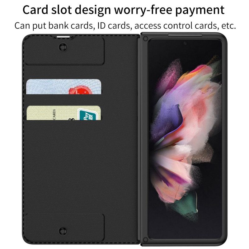 Puhelinkuoret Samsung Galaxy Z Fold 3 5G Kotelot Flip Keinonahkainen Gkk-kynäteline