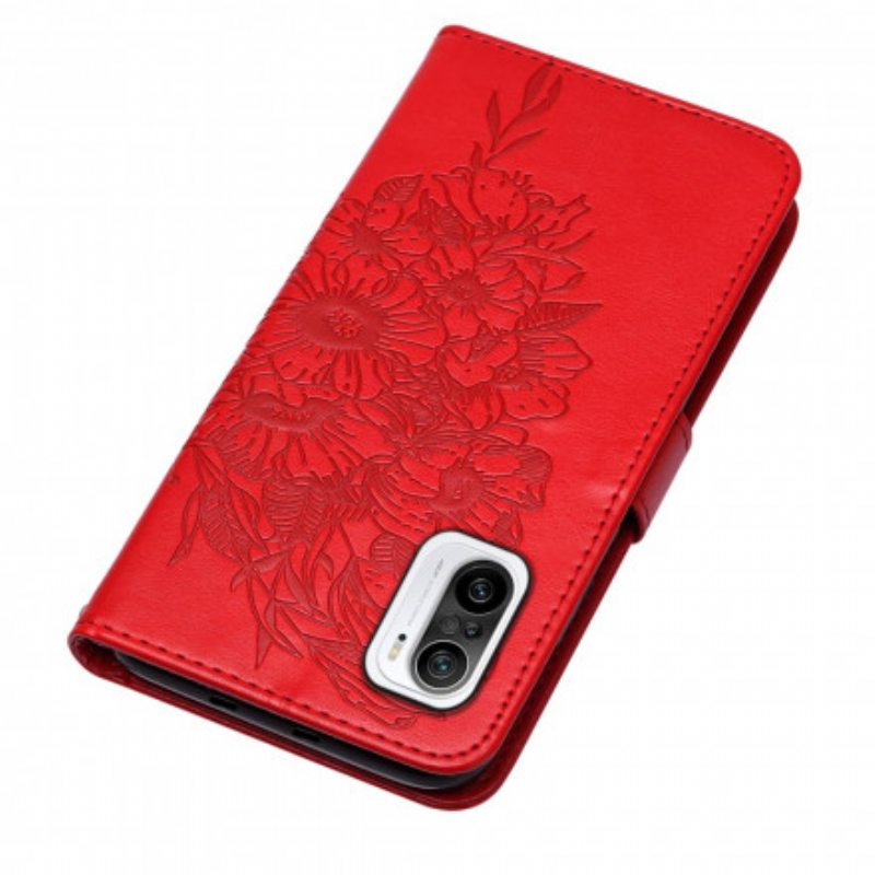 Kotelot Xiaomi Mi 11i 5G Butterfly Design Kaulanauhalla