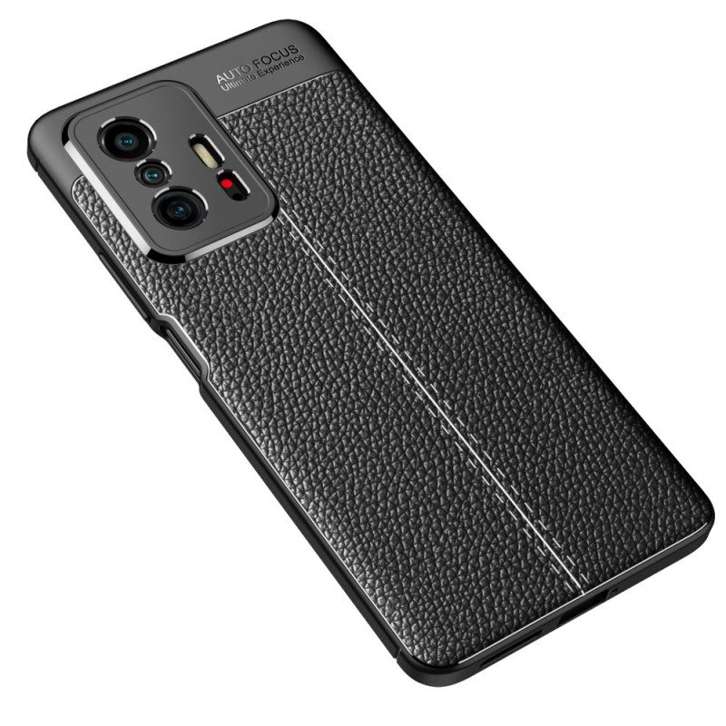 Case Xiaomi 11T / 11T Pro Kaksilinjainen Litsi-nahkaefekti