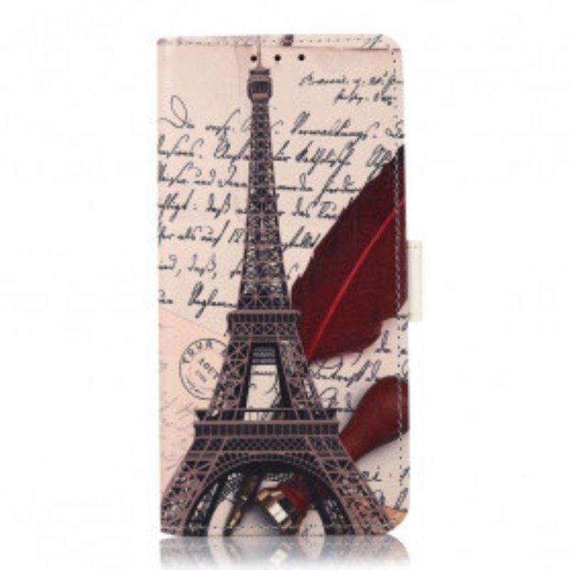 Flip Case Xiaomi 11T / 11T Pro Runoilijan Eiffel-torni