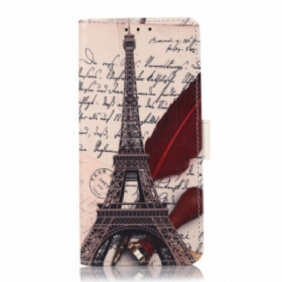 Flip Case Xiaomi 11T / 11T Pro Runoilijan Eiffel-torni