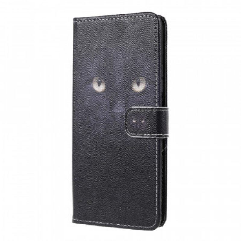 Flip Case Xiaomi 11T / 11T Pro Suojaketju Kuori Strappy Black Cat Eyes