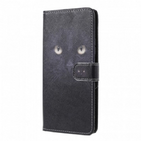 Flip Case Xiaomi 11T / 11T Pro Suojaketju Kuori Strappy Black Cat Eyes