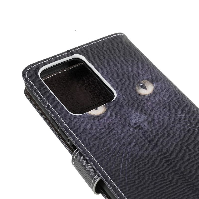 Flip Case Xiaomi 11T / 11T Pro Suojaketju Kuori Strappy Black Cat Eyes