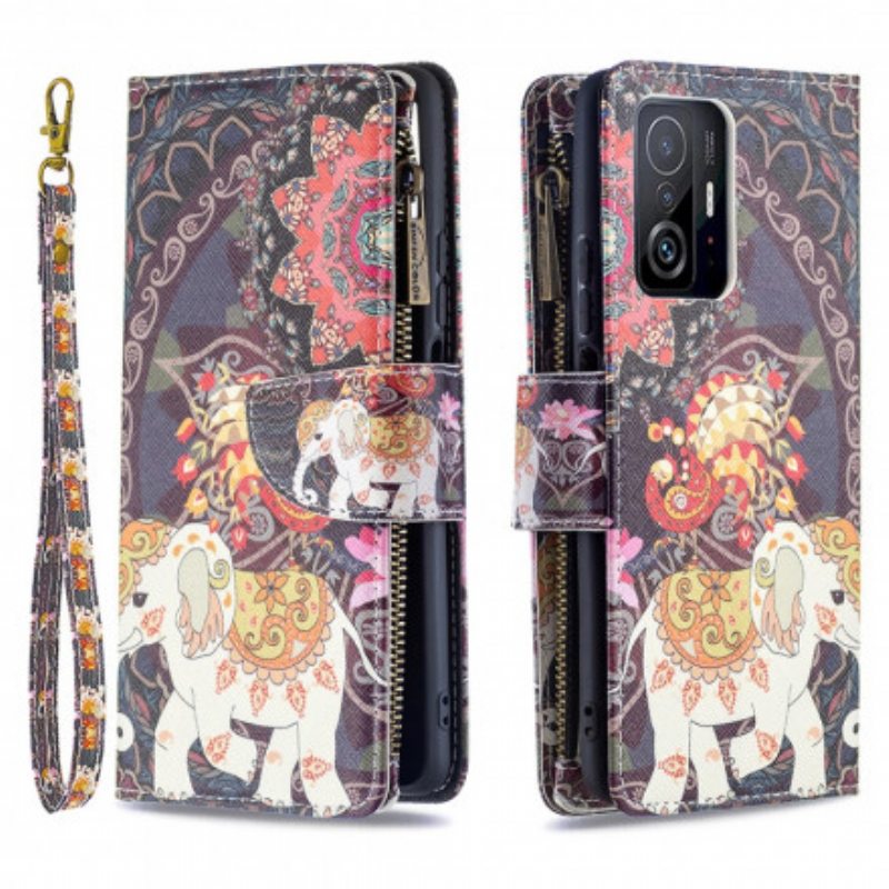 Kotelot Xiaomi 11T / 11T Pro Elephant Vetoketjullinen Tasku