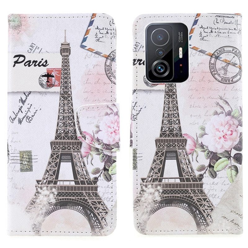 Kotelot Xiaomi 11T / 11T Pro Retro Eiffel-torni