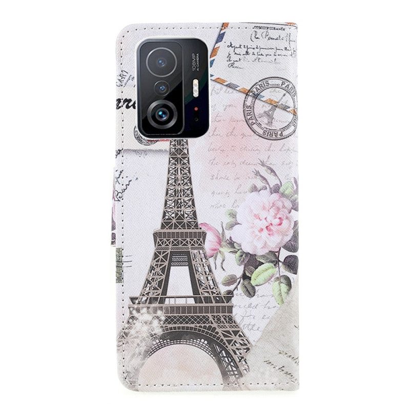 Kotelot Xiaomi 11T / 11T Pro Retro Eiffel-torni