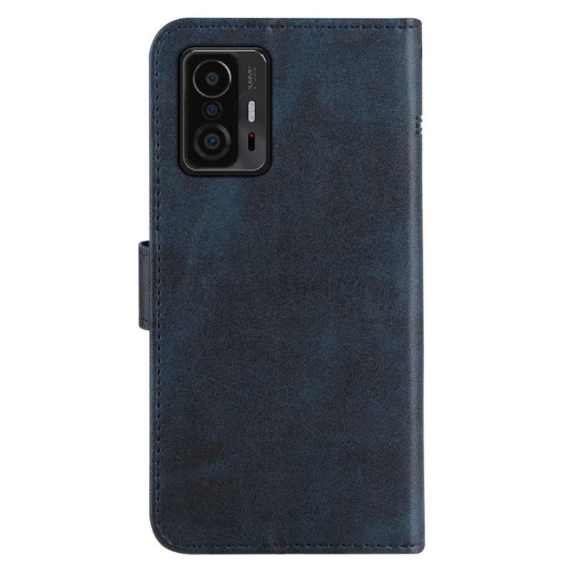 Kotelot Xiaomi 11T / 11T Pro Suojaketju Kuori Strappy Geo Leather Effect