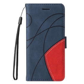 Nahkakotelo Xiaomi 11T / 11T Pro Kaksisävyinen Signature Faux Leather