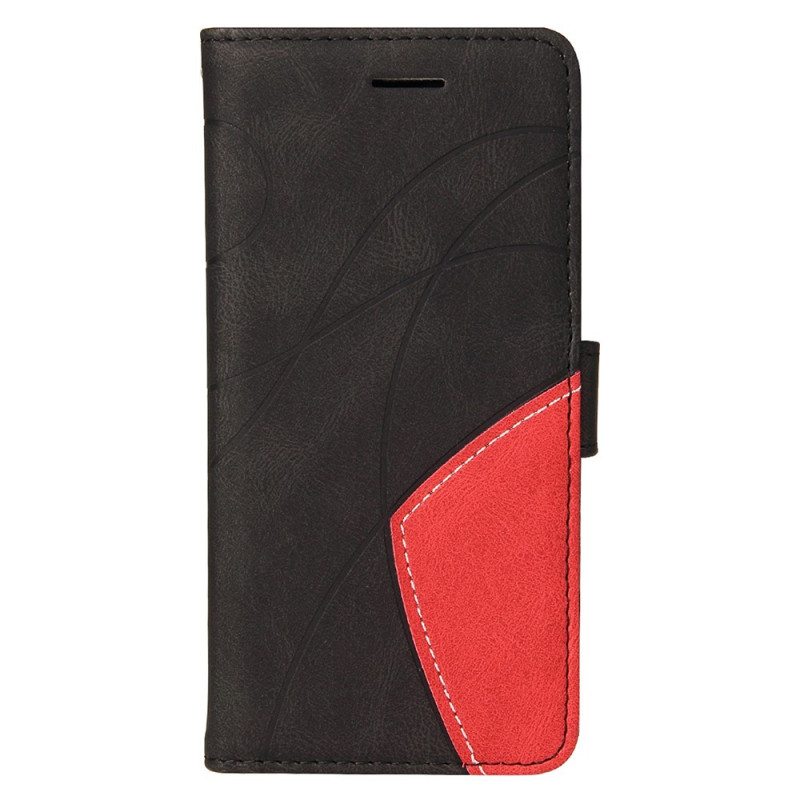 Nahkakotelo Xiaomi 11T / 11T Pro Kaksisävyinen Signature Faux Leather