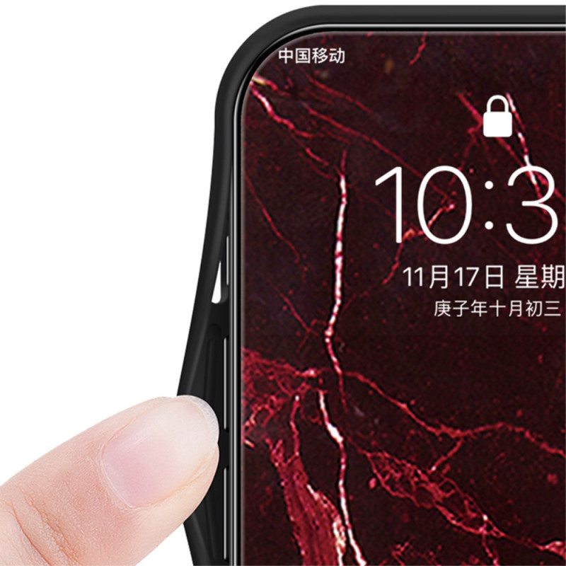 Case Xiaomi Redmi Note 13 Pro 5g Puhelinkuoret Valkoinen Marmorikuvioinen Karkaistu Lasi