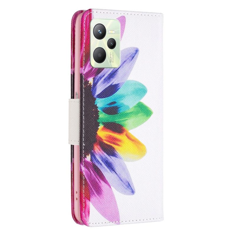 Flip Case Realme C35 Akvarelli Kukka