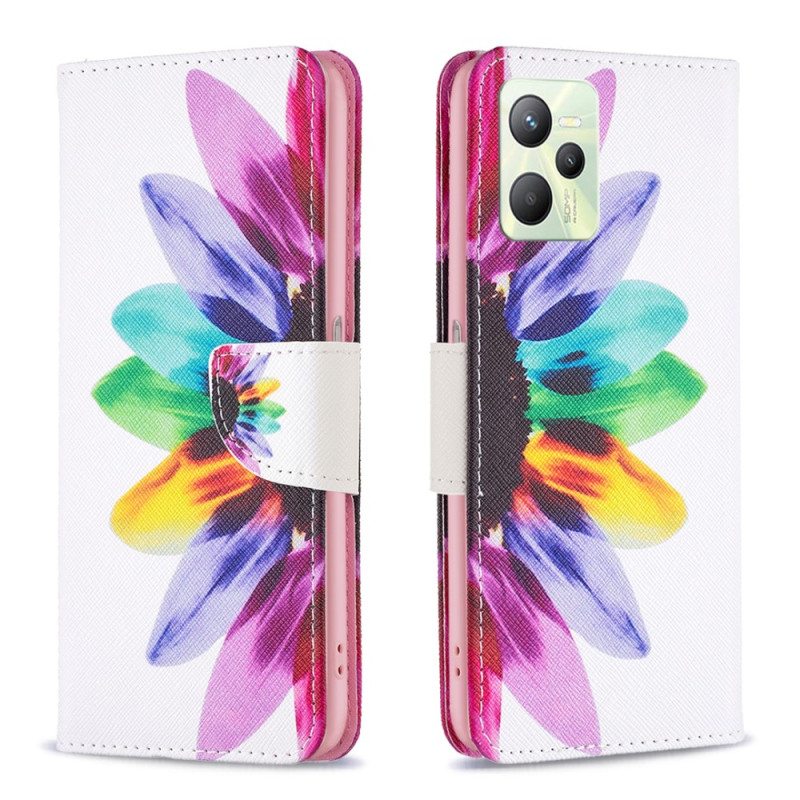 Flip Case Realme C35 Akvarelli Kukka