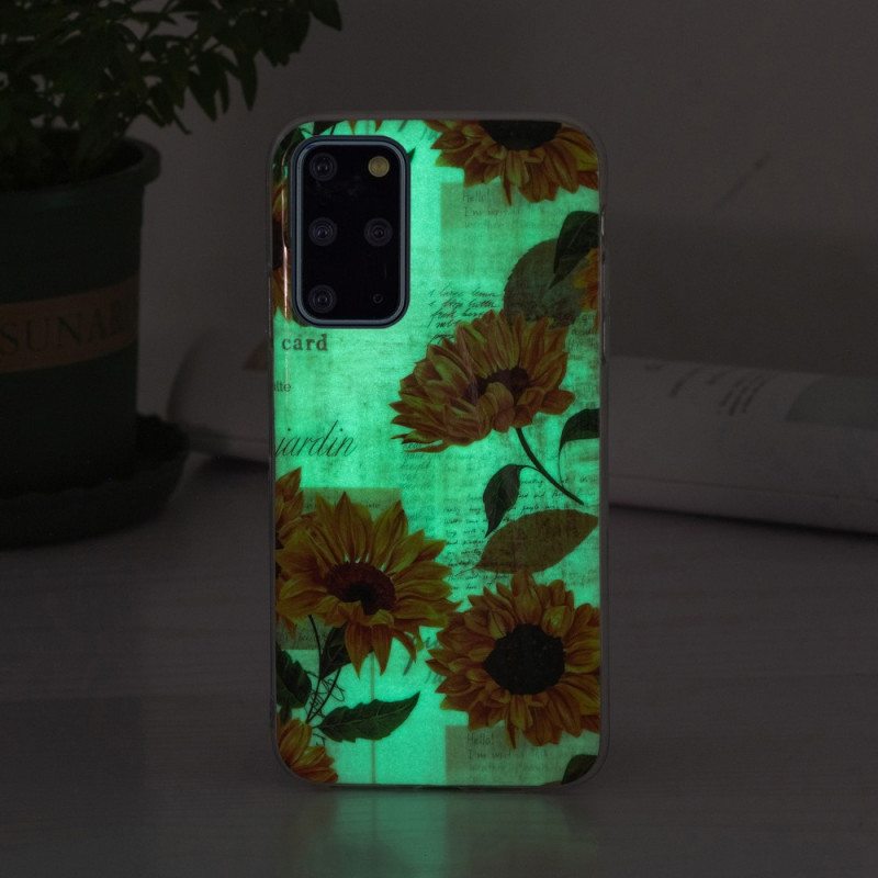 Case Samsung Galaxy S20 Plus / S20 Plus 5G Fluoresoivat Auringonkukat