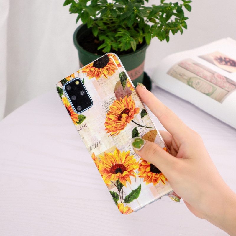 Case Samsung Galaxy S20 Plus / S20 Plus 5G Fluoresoivat Auringonkukat