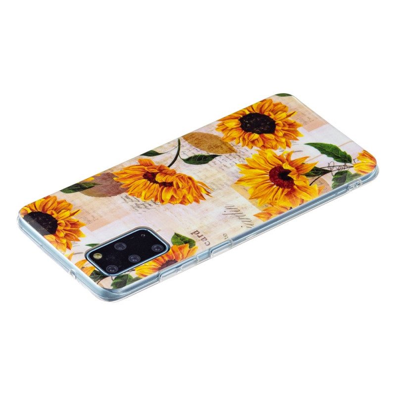 Case Samsung Galaxy S20 Plus / S20 Plus 5G Fluoresoivat Auringonkukat