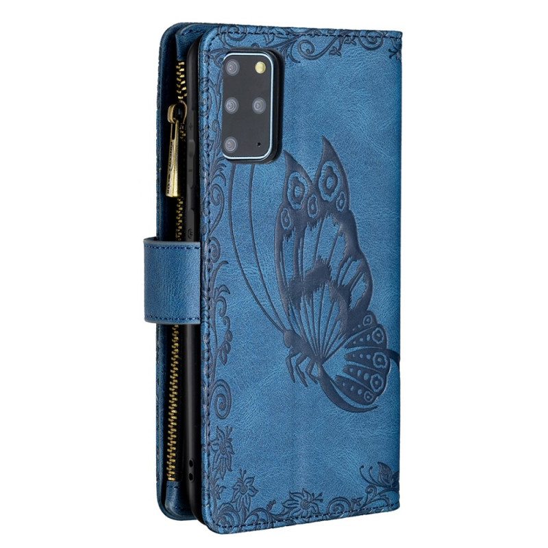 Flip Case Samsung Galaxy S20 Plus / S20 Plus 5G Perhosvetoketjullinen Tasku