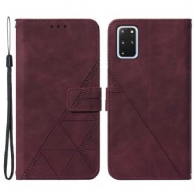 Flip Case Samsung Galaxy S20 Plus / S20 Plus 5G Pyramid-nahkaefekti