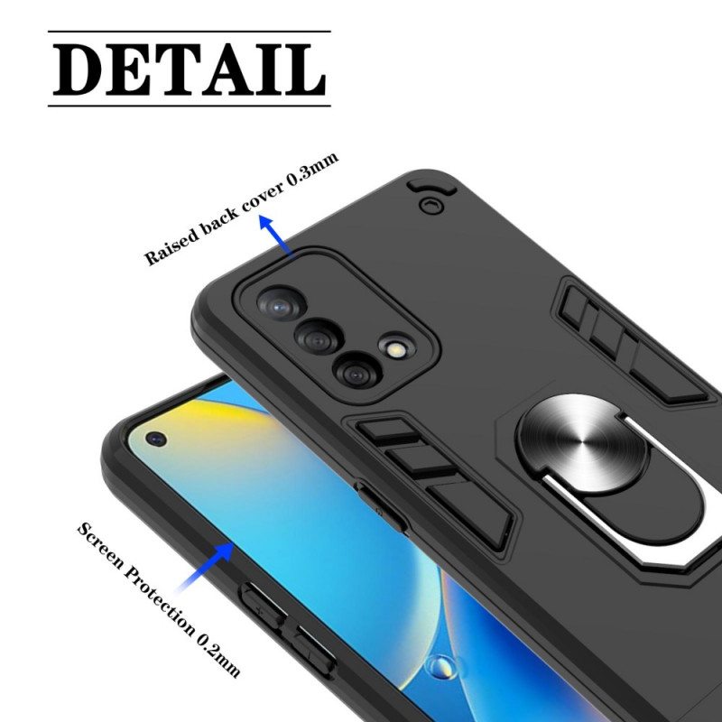 Case Oppo A74 4G Irrotettava Rengastuki Metallia